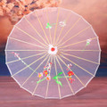 Chinese Dance Oriental Transparent White Parasol Umbrella 30-inch