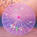 Chinese Dance Oriental Transparent Purple Parasol Umbrella 30-inch