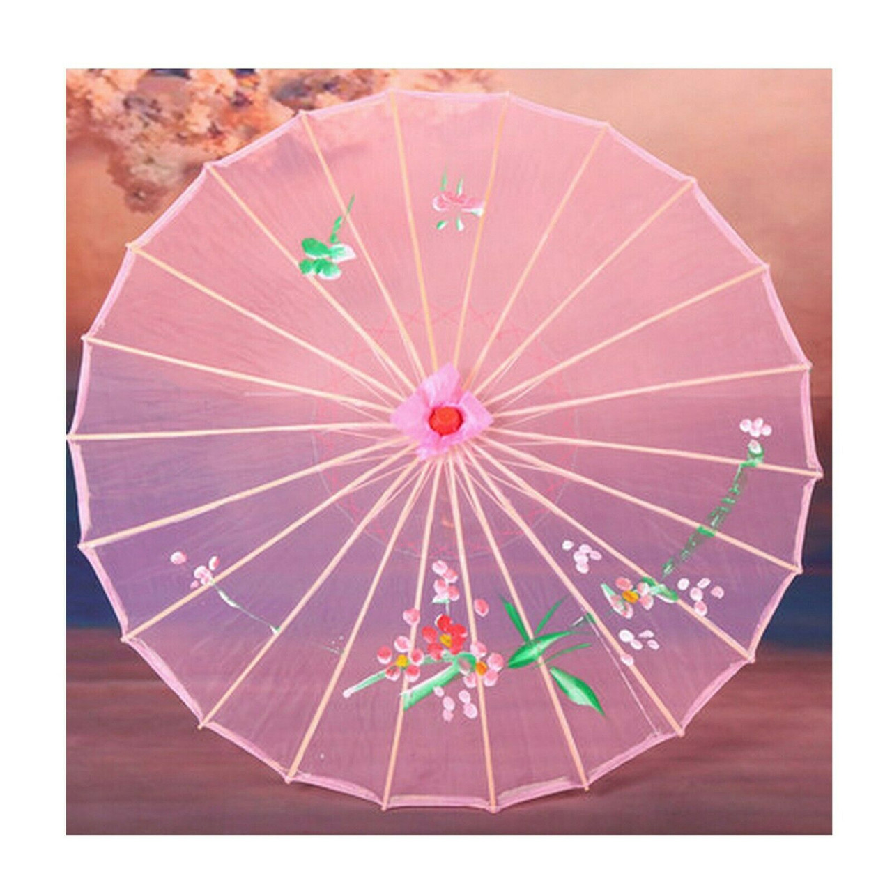 Chinese Dance Oriental Transparent Pink Parasol Umbrella 30-inch - Japan  Bargain Inc
