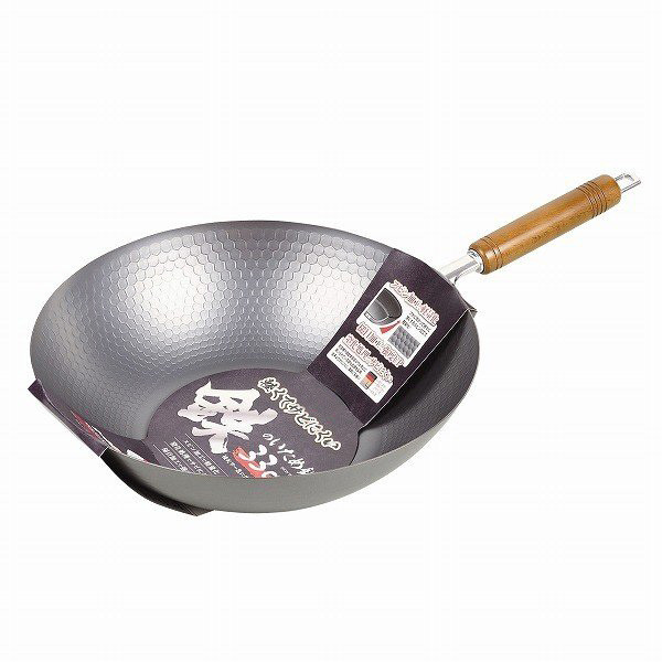 Peking Wok Stir Fry Pan Japanese Induction Cookware Traditional Chinese  Nonstick Iron Wok, Made in Japan, 33cm - Japan Bargain Inc