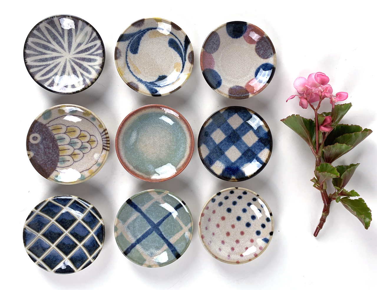 Japanese Dish Set Porcelain Appetizer Plates Soy Sauce Dipping Dishes