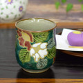 Japanese Yunomi Tea Cup Camellia KUTANI YAKI(ware)