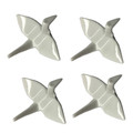Set of 4 White Porcelain Chopstick Rest Origami Crane Shape