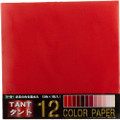 Toyo Origami Tanto Color Paper 13.8 inches Square Red Pack of 12
