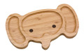 Bamboo Elephant Face Food Plate for Snacks Appetizer Fruit