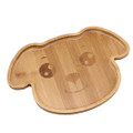 Bamboo Food Dog Face Plate for Snacks Appetizer Fruit 