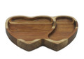 Wood Heart Shape Plate Romantic Wedding Serving Tray for Snack