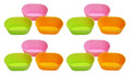 4 Set Set of 3 Oval Shape Silicon Food Cups for Bento Box