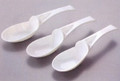 Pack of 3 Asian Soup Spoons Japanese Chinese Soup Spoon Rice Spoon Pho Spoon Ramen Soup Spoons Wonton Soup Spoons, White, Notch and Hook Style