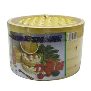 JapanBargain 2224, Large Chinese Bamboo Steamer Steaming Basket for  Vegetable Seafood Dim Sum Dumpling Bun Egg , 12-inch