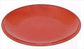 Black/Red Melamine Round Dinner Plate 11.75in