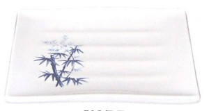 Classic Japanese Black Melamine Sushi Plate Ms299 Oval Printed Plastic