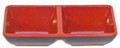 Black/Red Melamine Two Compartment Sauce Dish