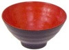 Black/Red Melamine Rice Bowl 4.75in