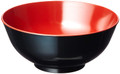 Large Soup Bowl Japanese Style Plastic Ramen Bowls for Udon Pho Noodles Soup Cereal Pasta, 52 ounce, Black and Red Color
