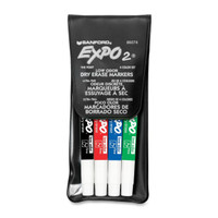 Dry Erase Markers, Fine-Tip Assorted, 4pk