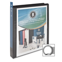 Round Ring View Binder, 1" Black