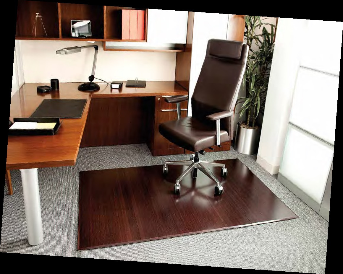 Office Chair Mat Bamboo Tri Fold 12mm With Lip No Lip Bonnee