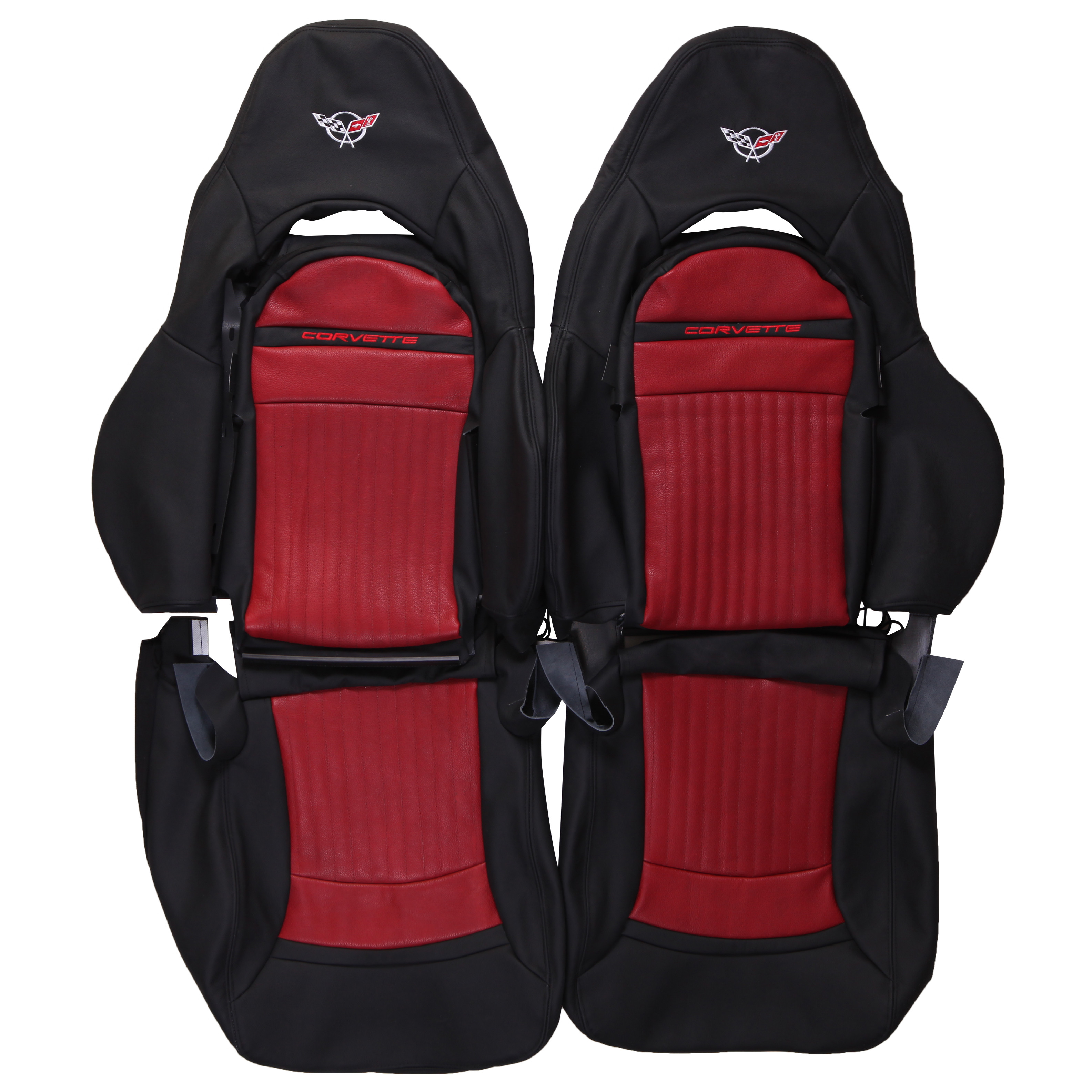1997-2004 Chevrolet Corvette C5 Sport Custom Real Leather Seat Covers  (Front) - Lseat.com