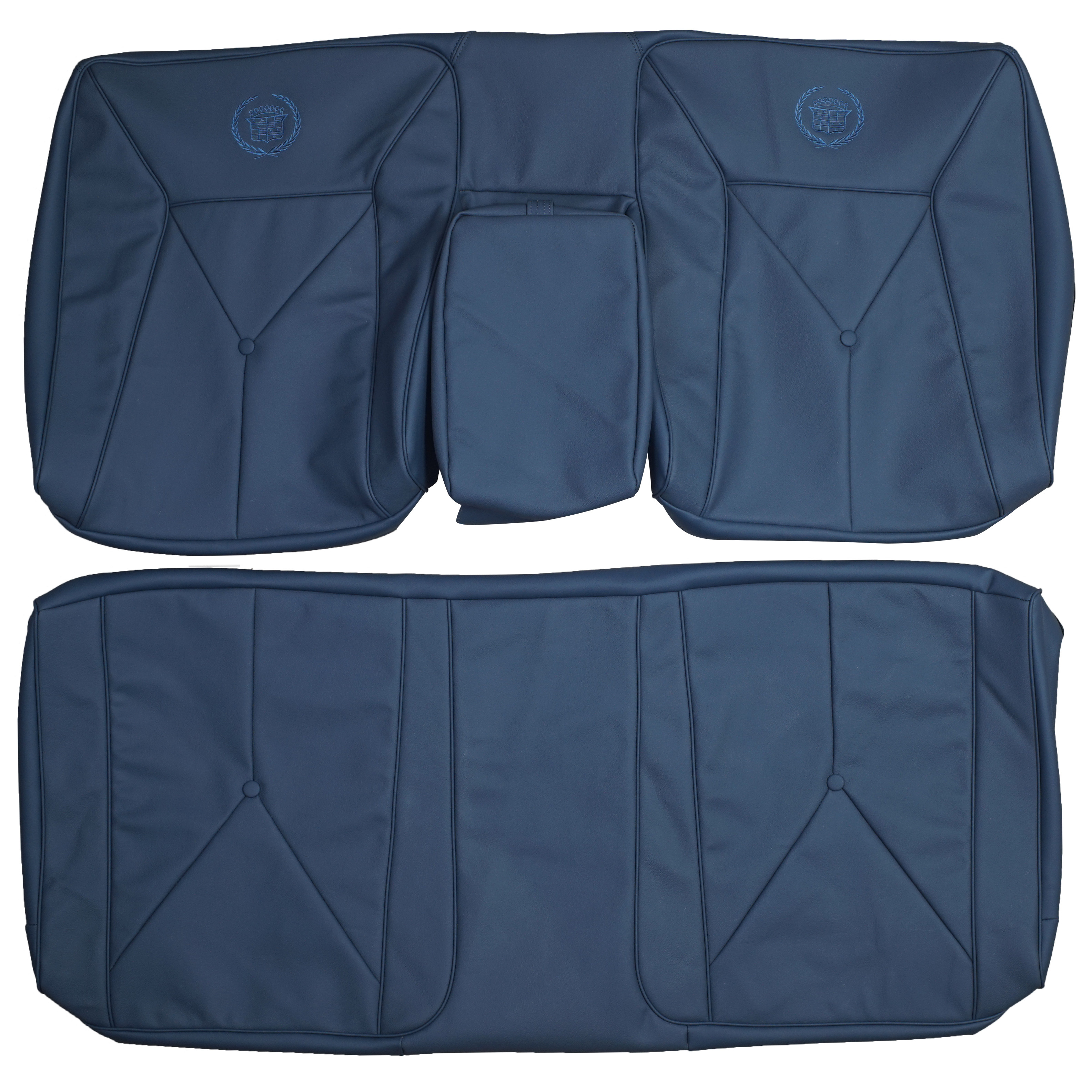 1965 Cadillac DeVille Coupe Custom Real Leather Seat Covers (Rear
