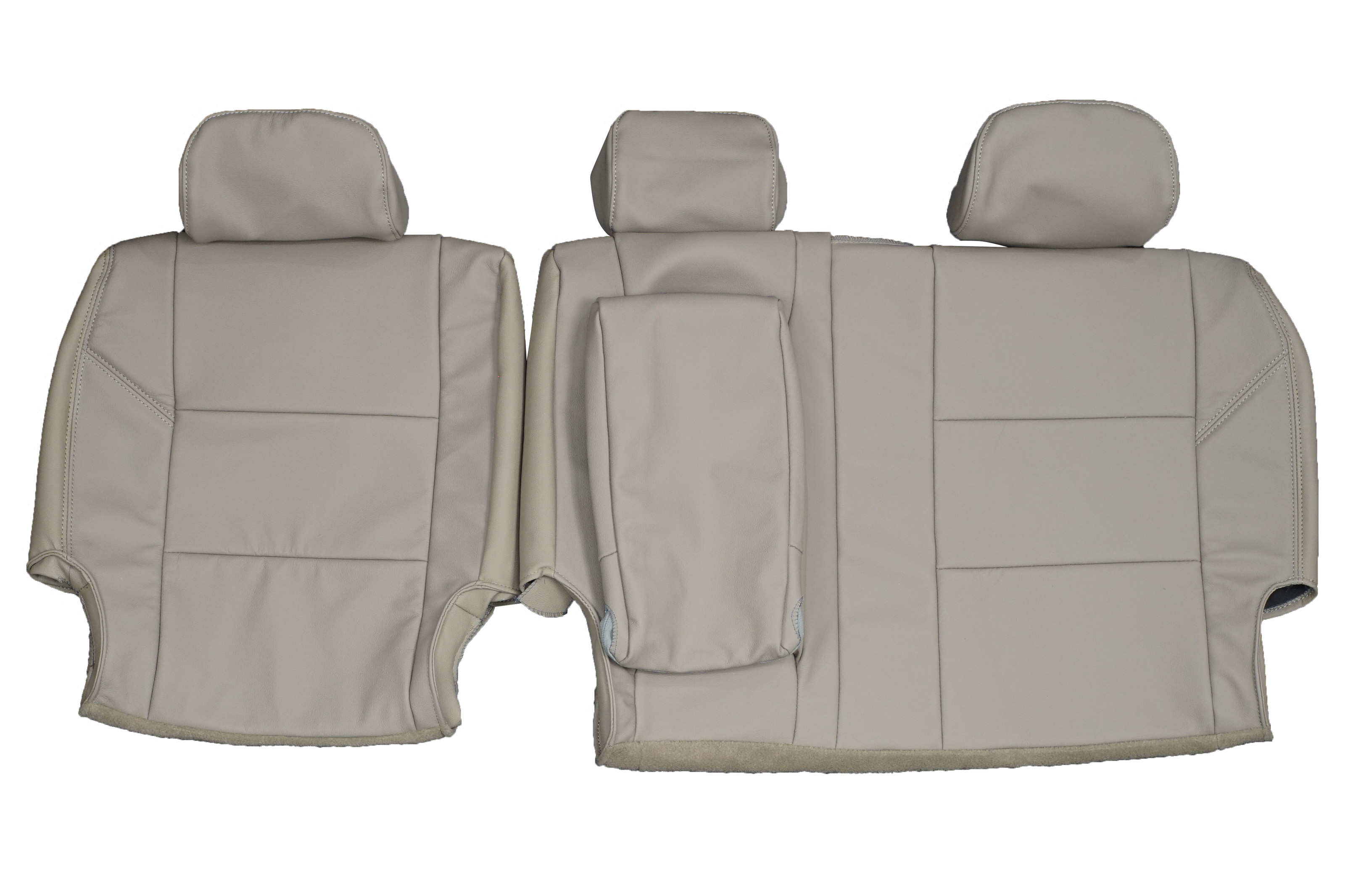 Beige Synthetic Leather Armrest Covers For Toyota Sequoia 2001-2007