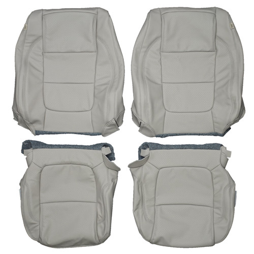 2011-2015 Ford Explorer Driver Bottom Leather Seat Cover – Stone Gray – Fits Heated & Power Seats