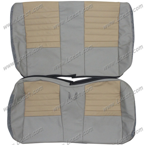 Front Leather Seat Covers For 1999-2004 Ford Mustang GT Convertible – Medium Graphite Gray