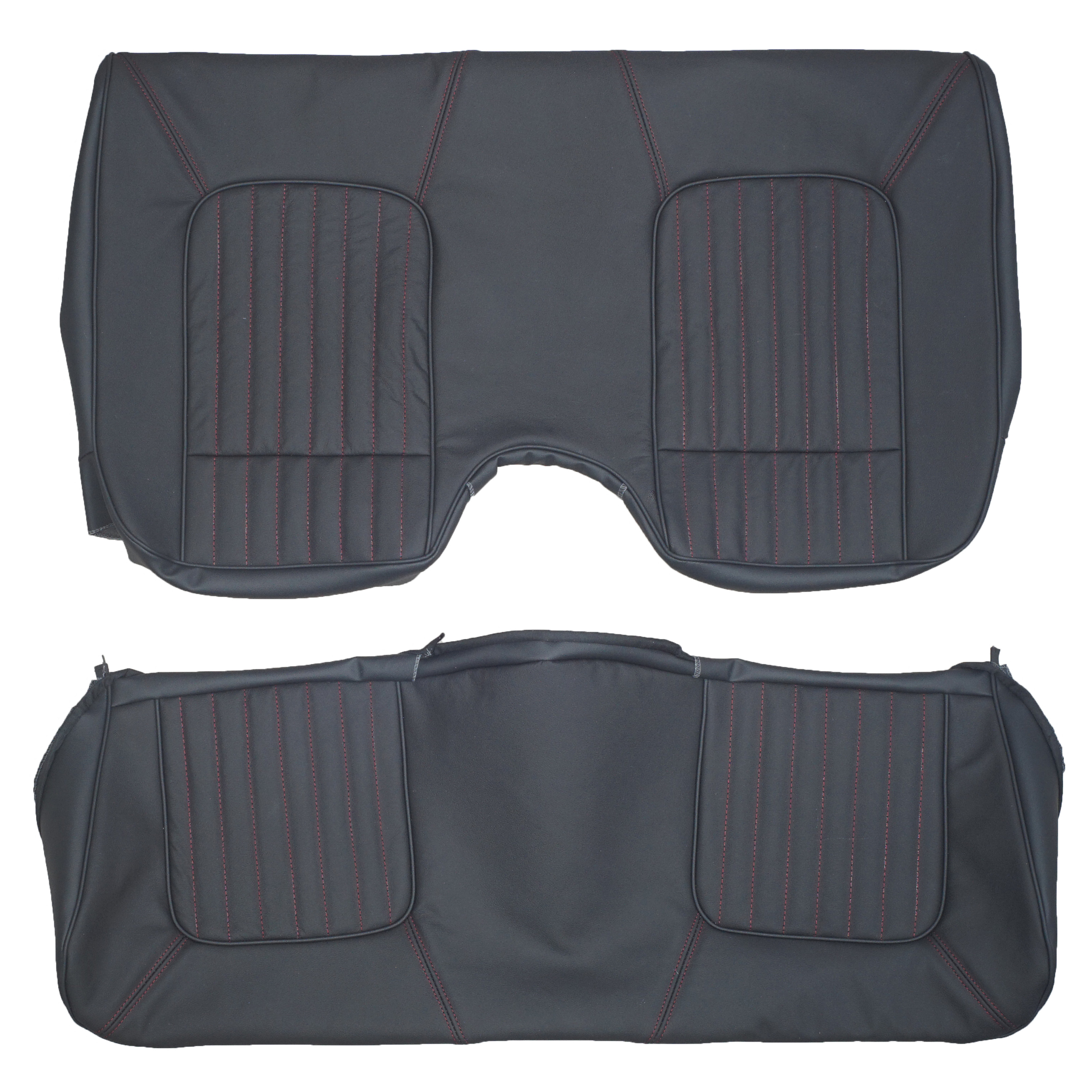 1974-1980 Ford Pinto Custom Real Leather Seat Covers (Rear) (S050150c)