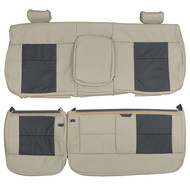 2004-2008 Ford F150 SuperCrew Lariat Custom Real Leather Seat Covers (Rear)
