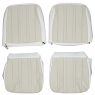 1962 Cadillac DeVille Convertible Bucket Custom Real Leather Seat Covers (Front)