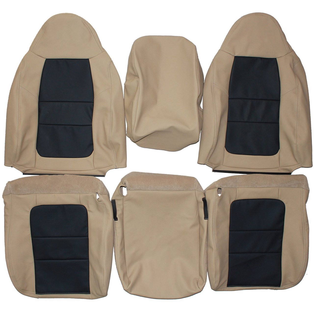 2001 Ford F250 F350 Lariat Custom Real Leather Seat Covers (Front) -  Lseat.com