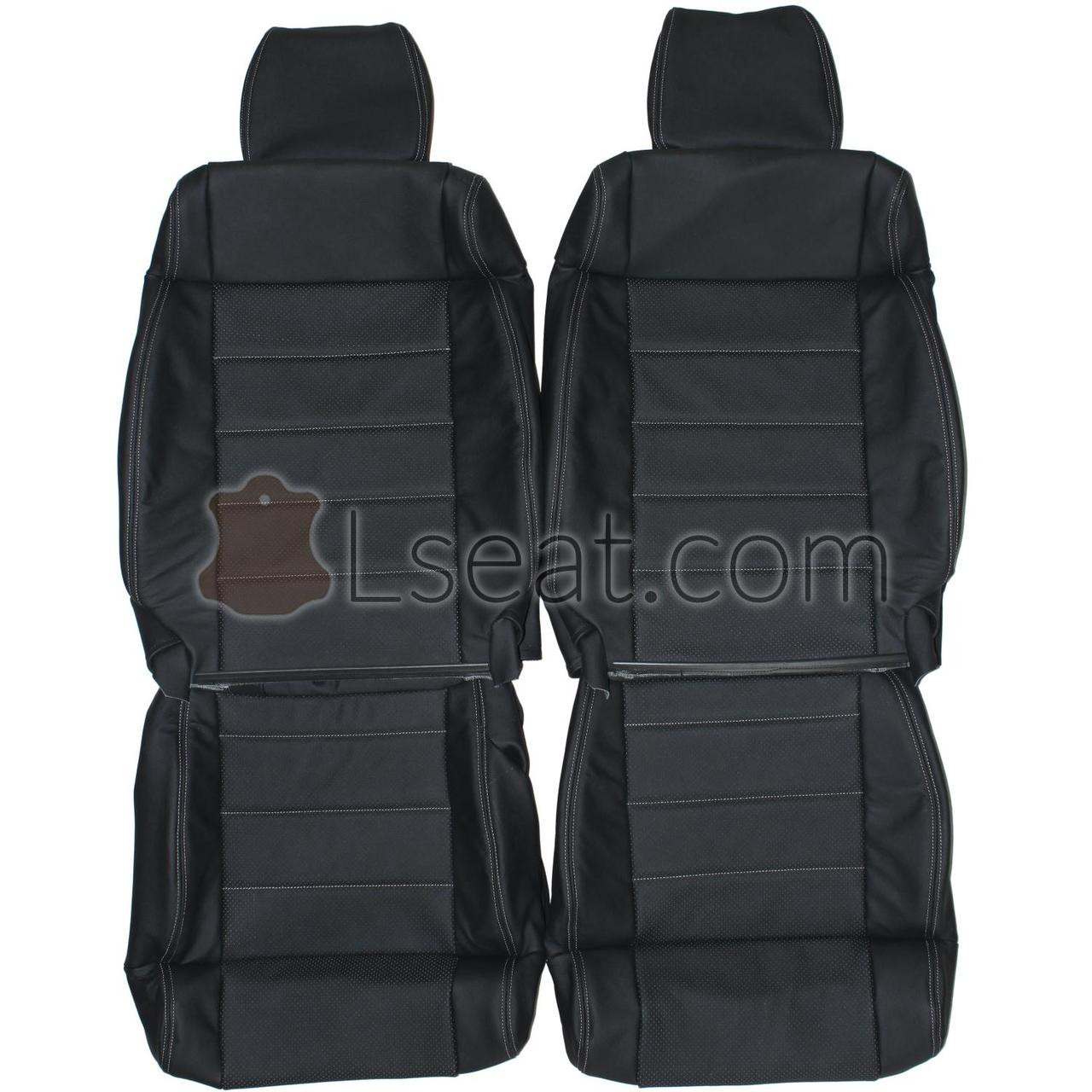 2007-2012 Jeep Wrangler JK Custom Real Leather Seat Covers (Front) -  