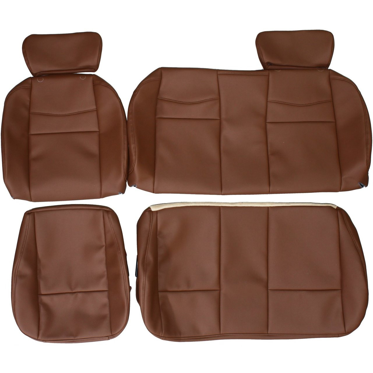Gray PU Leather Car Seats Covers Cushion Front Rear Ford F-Series 88255