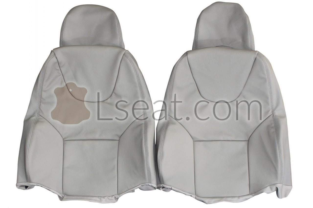 FOR VOLVO S60 00-05 Beige Front Leather Look Car Seat Covers Airbag Ready