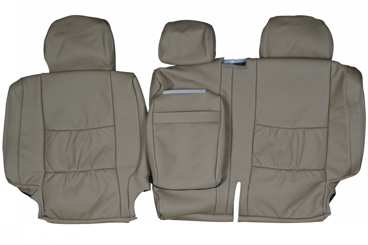 For Lexus GX470 2003-2009 Bottom Leather Seat Covers - Tan, Front Driver & Passenger Side