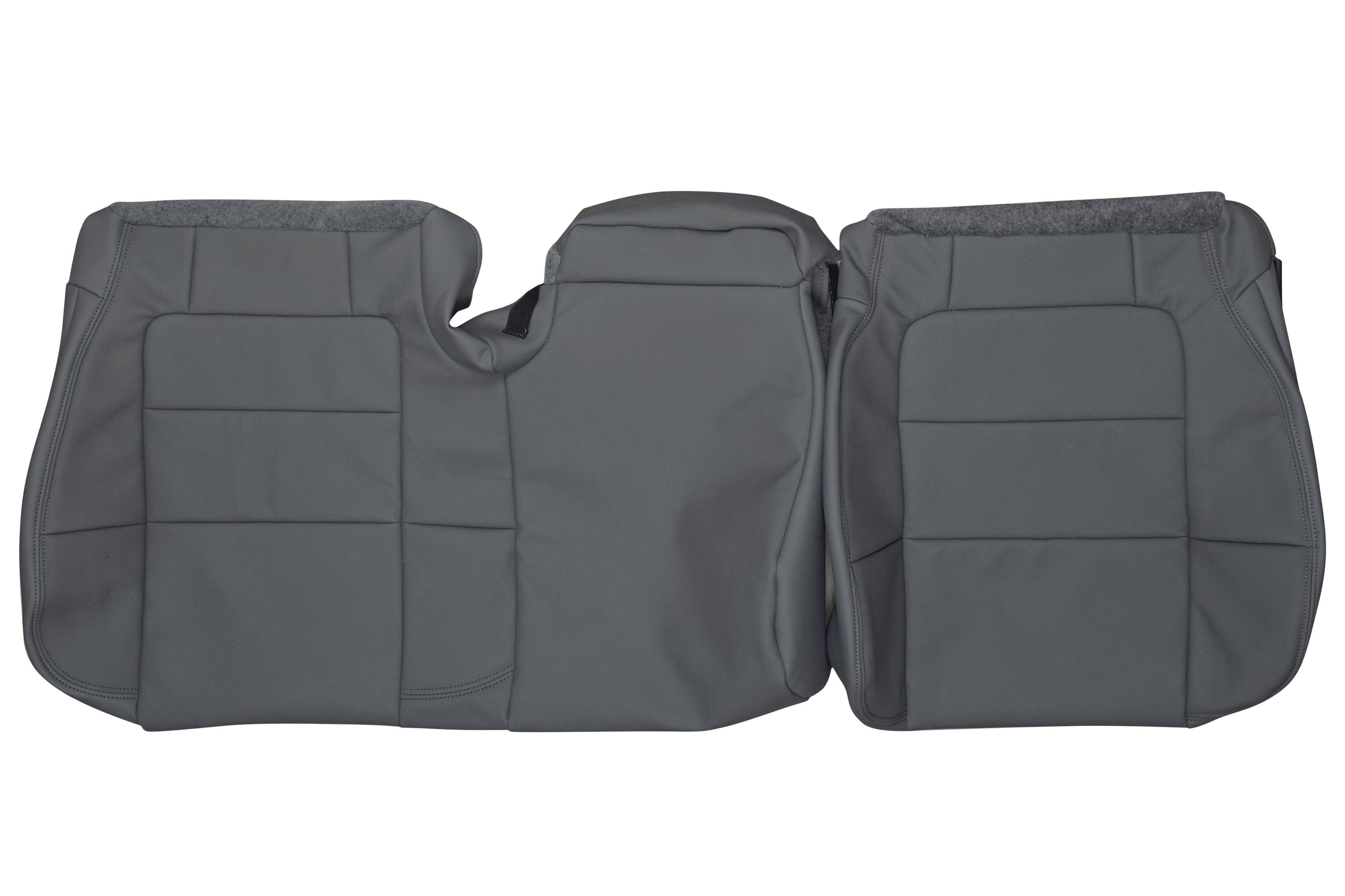 2001-2002 Ford F150 Lariat Driver Lean Back Seat Cover – Gray Leather Direct Replacement