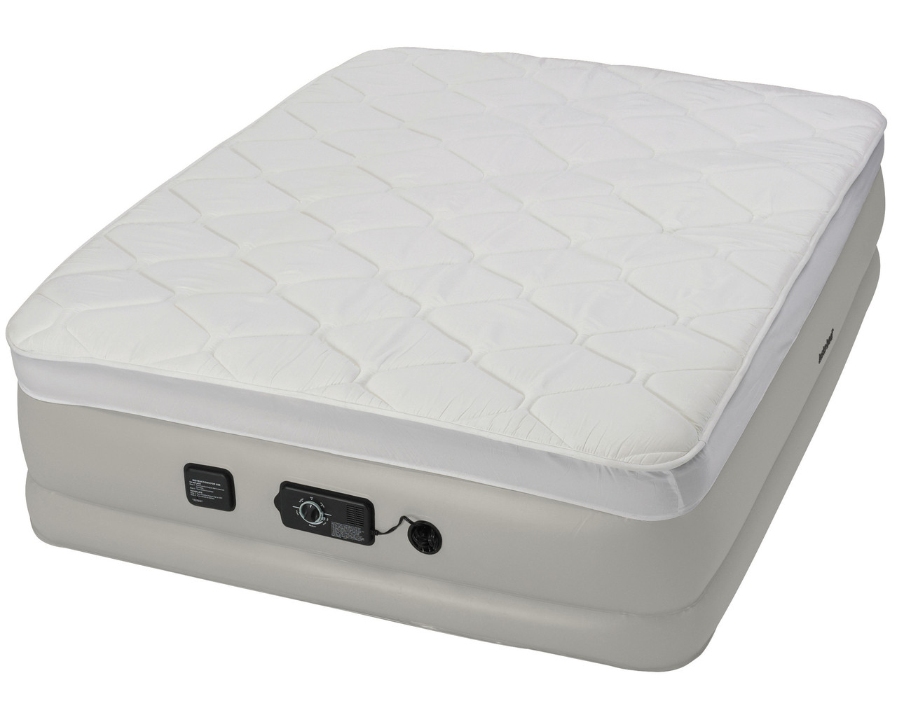 Insta-Bed Raised Queen Pillow Top w/neverFLAT™ Pump airbed, inflated