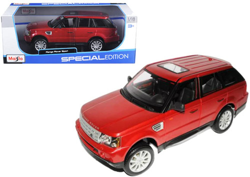 RANGE ROVER SPORT RED 1/18 SCALE DIECAST CAR MODEL BY MAISTO 31135