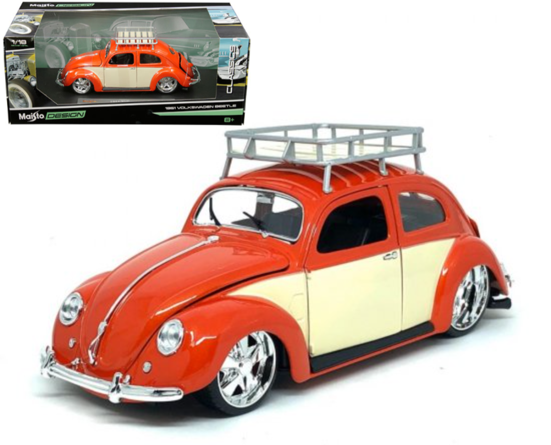 VW VOLKSWAGEN BEETLE 1:18 Scale Diecast Car Model Models Toy Car Blue Miniature 