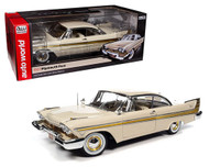 1957 PLYMOUTH FURY SAND DUNE 1/18 SCALE DIECAST CAR MODEL BY AUTO WORLD AW272