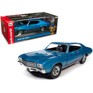 1971 BUICK GS STAGE 1 BLUE CLASS OF 71 ANNIVERSARY 1/18 SCALE DIECAST CAR MODEL BY AUTO WORLD AMM1257