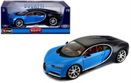 BUGATTI CHIRON SPORT BLUE 1/18 SCALE DIECAST CAR MODEL BY BBURAGO 11040