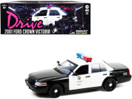 2001 FORD CROWN VICTORIA LOS ANGELES POLICE DEPARTMENT LAPD DRIVE MOVIE 1/18 SCALE DIECAST CAR MODEL BY GREENLIGHT 13610

