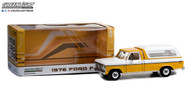 1976 FORD F-100 TRUCK WITH CAMPER BOX COVER YELLOW 1/18 SCALE DIECAST CAR MODEL BY GREENLIGHT 13621

