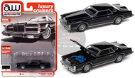 1977 LINCOLN CONTINENTAL COUPE MARK V BLACK 64 SCALE DIECAST CAR MODEL BY AUTO WORLD AWSP079