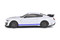 2020 FORD MUSTANG SHELBY GT500 WHITE WITH BLUE STRIPES 1/18 SCALE DIECAST CAR MODEL BY SOLIDO S1805904