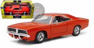 1969 DODGE CHARGER ORANGE 1/25 SCALE DIECAST CAR MODEL BY NEWRAY 71893
