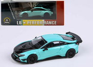 BMW I8 LIBERTY WALK PEPPERMINT GREEN 1/64 SCALE DIECAST CAR MODEL BY PARAGON PARA64 55143