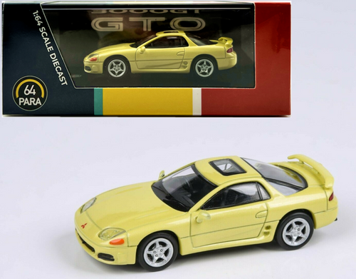MITSUBISHI 3000GT GTO MARTINIQUE YELLOW PEARL 1/64 SCALE DIECAST CAR MODEL BY PARAGON PARA64 55137