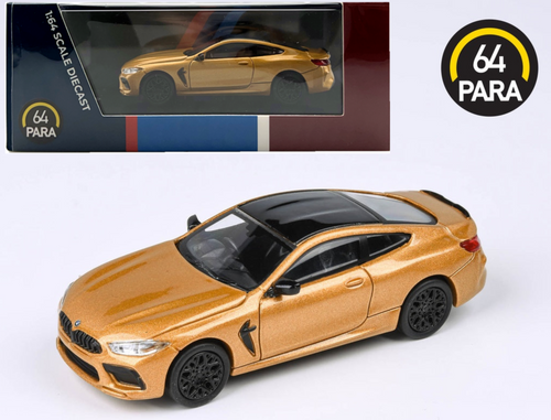 BMW M8 COUPE CEYLON GOLD 1/64 SCALE DIECAST CAR MODEL BY PARAGON PARA64 55217
